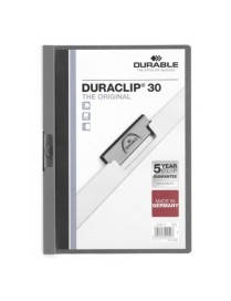 DOSSIER DURACLIP 30 HOJAS GRIS.
