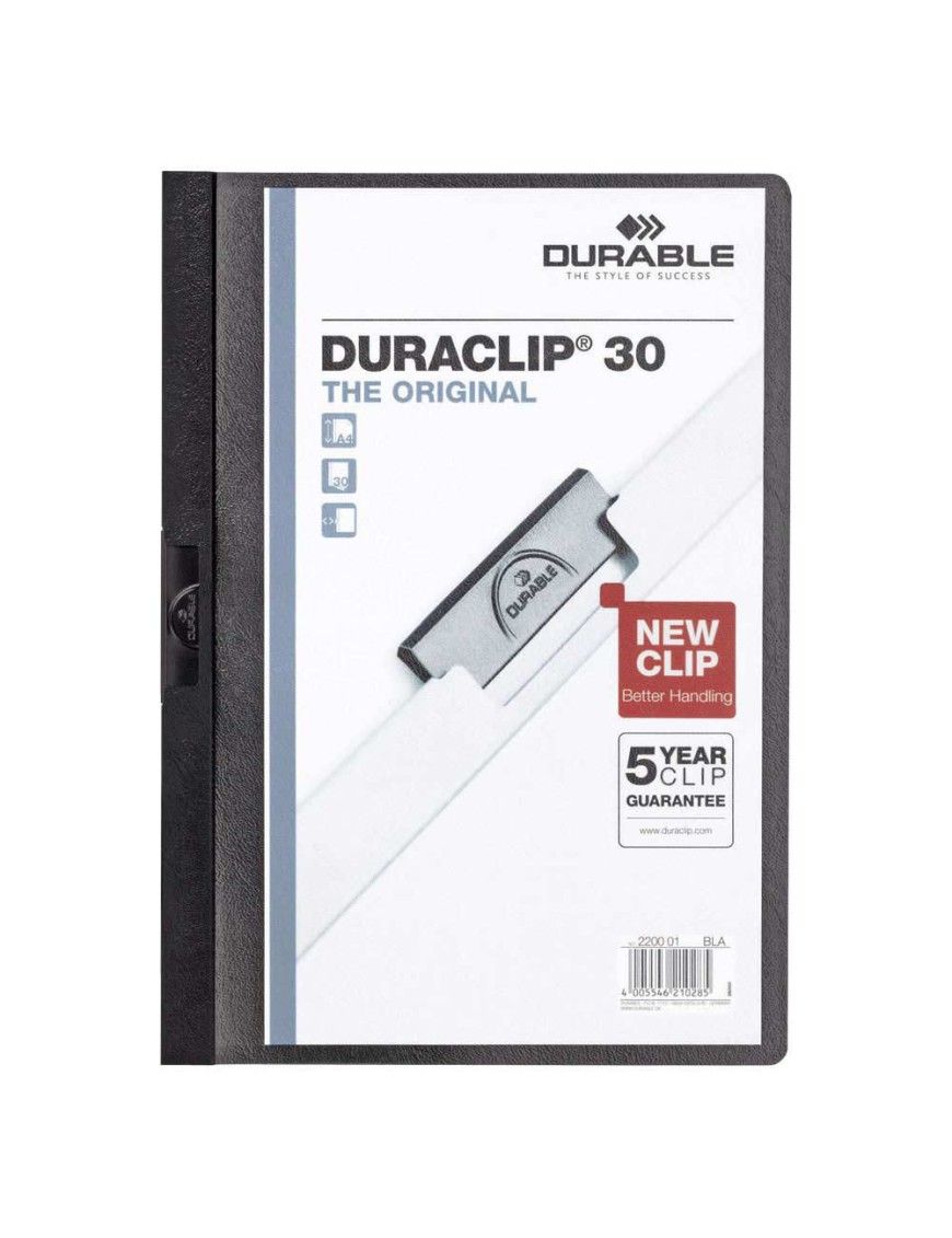 DOSSIER DURACLIP 30 HOJAS NEGRO 01.