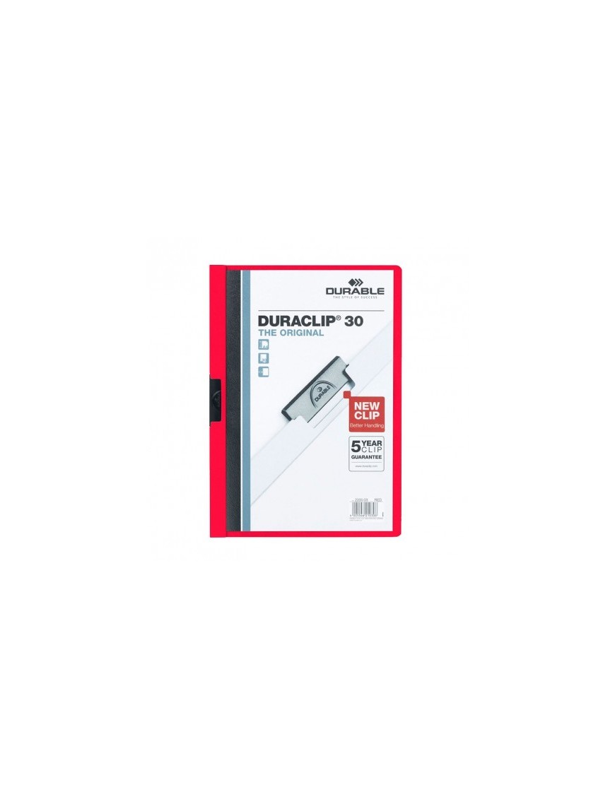 DOSSIER DURACLIP 30 HOJAS ROJO.