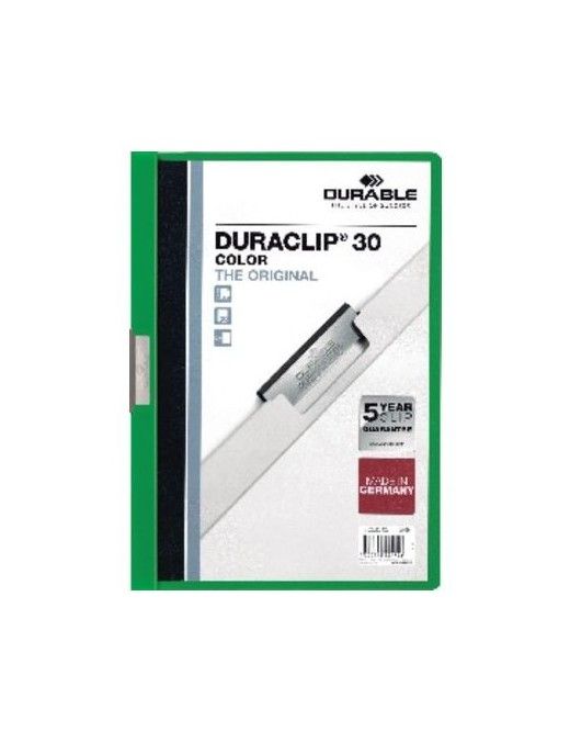 DOSSIER DURACLIP 30 HOJAS VERDE OSCURO.