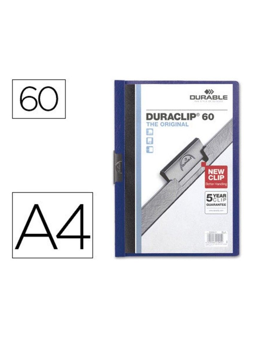 DOSSIER DURACLIP 60 HOJAS AZUL OSCURO 07.