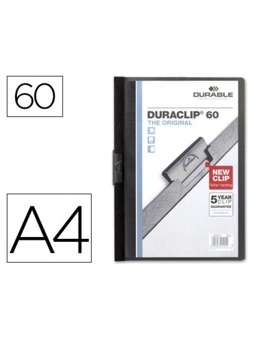 DOSSIER DURACLIP 60 HOJAS NEGRO 01.