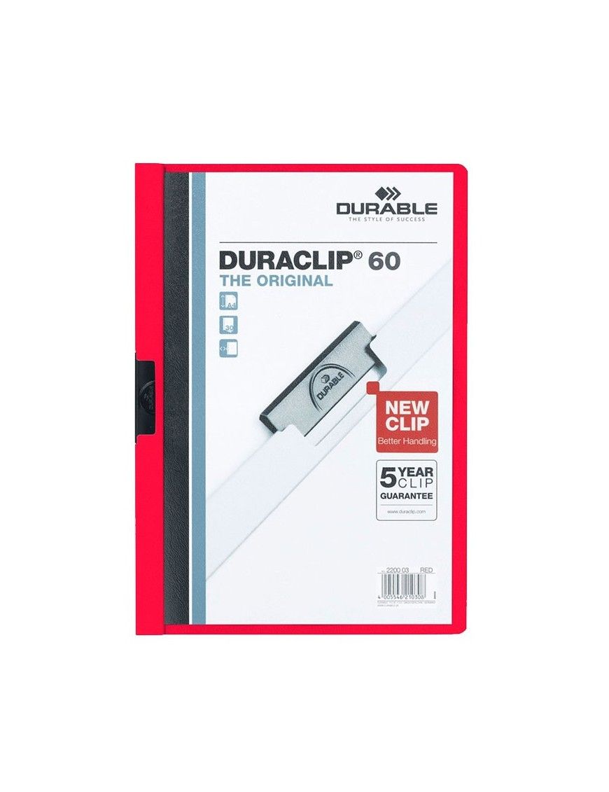DOSSIER DURACLIP 60 HOJAS ROJO 03.