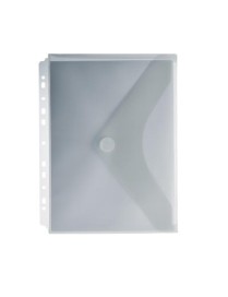 SOBRE CIERRE VELCRO MULTITALADRO+FUELLE CRISTAL A4