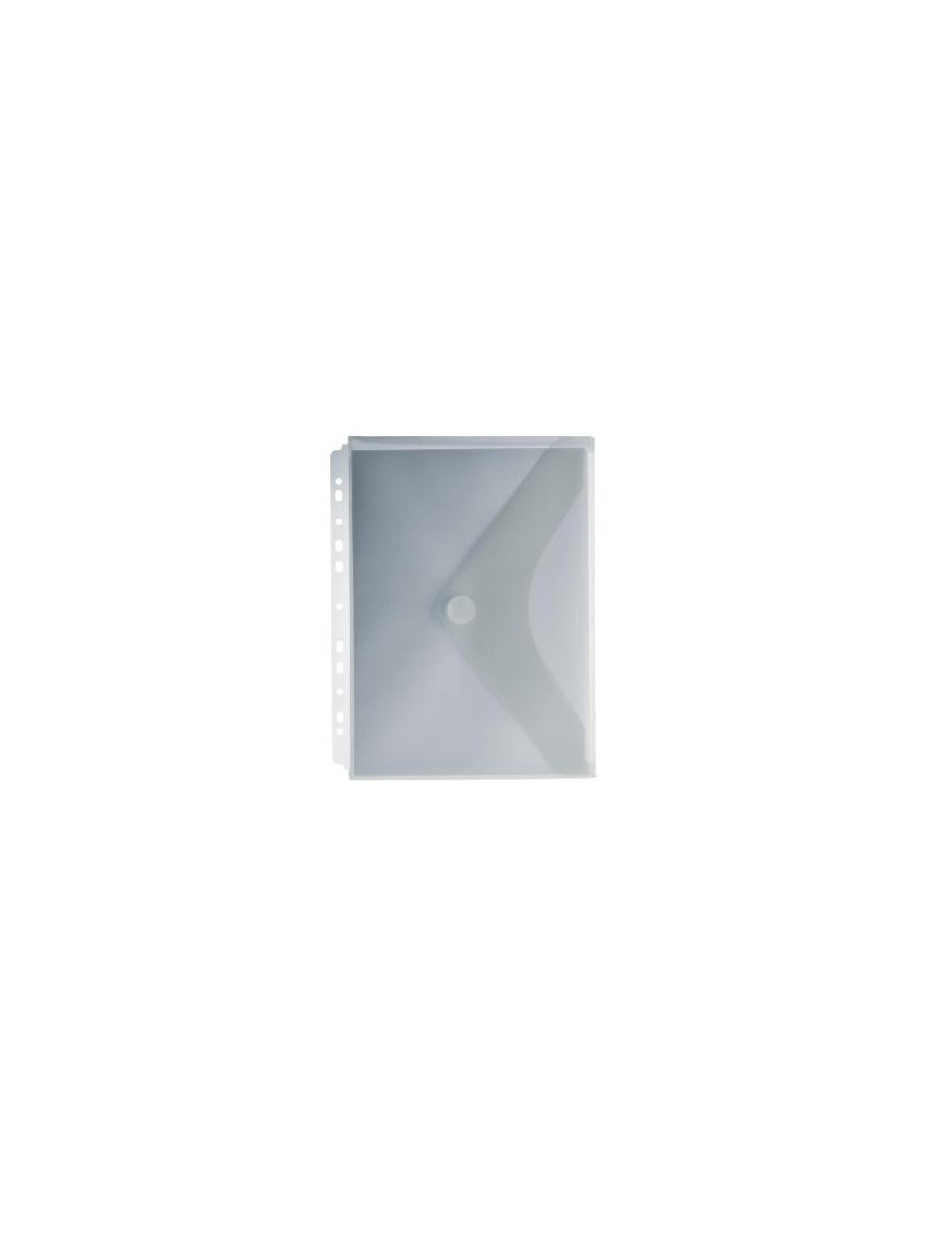 SOBRE CIERRE VELCRO MULTITALADRO+FUELLE CRISTAL A4