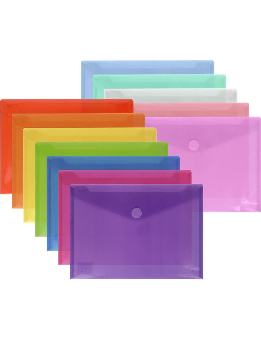 PACK 10 DOSSIER VELCRO MULTILINE FOLIO AZUL