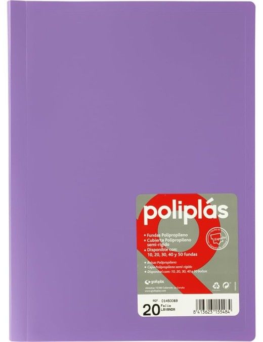 TARIFARIO 20 FUNDAS POLIPLAS FºTRANSLUCIDO COLORES