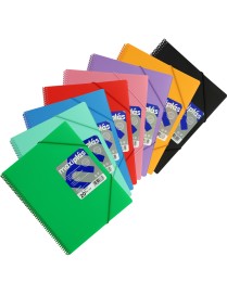 CARPETA FUNDAS ESPIRAL MAXIPLAS 20 FUNDAS COLORES