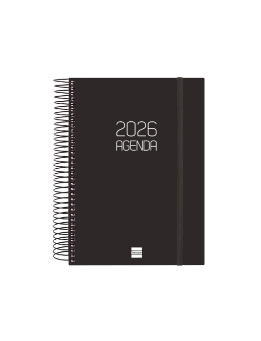 AGENDA ESPIRAL FINOCAN A4 D/P E40 OPAQUE NEGRA