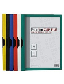 DOSSIER A4 PP CON CLIP METAL PRAXTON SURTIDO