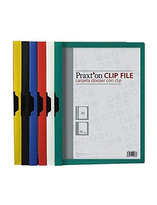 DOSSIER A4 PP CON CLIP METAL PRAXTON SURTIDO