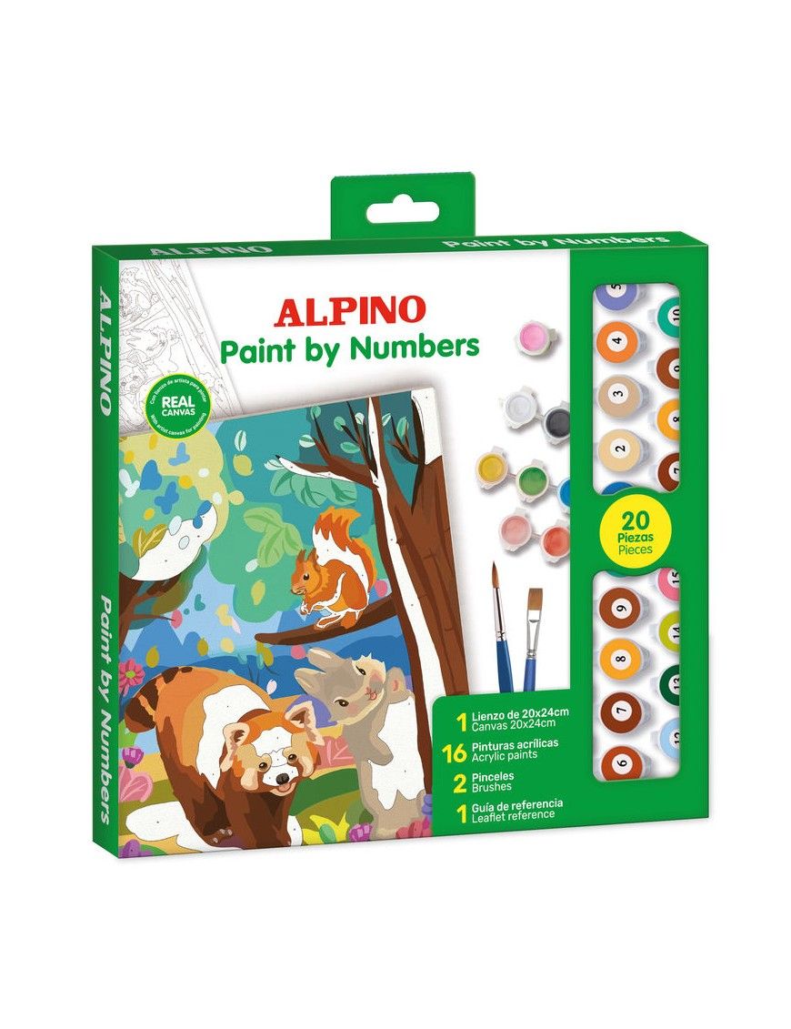 PINTAR POR NUMEROS FOREST 20 PIEZAS