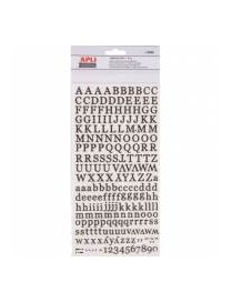 LETRAS APLI ADHESIVAS PLATA -ORO -ROJO-VERDE