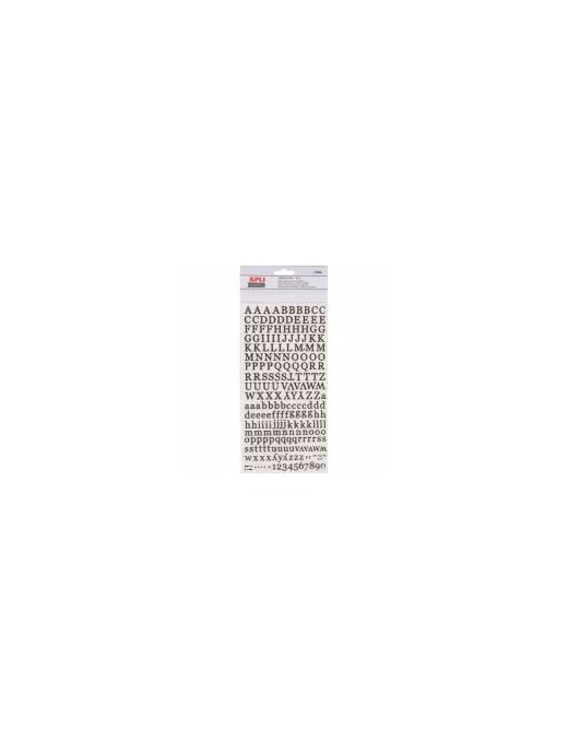 LETRAS APLI ADHESIVAS PLATA -ORO -ROJO-VERDE