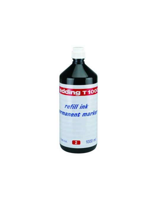 FRASCO DE TINTA EDDING 1000 ML. ROJA.
