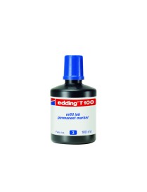 FRASCO DE TINTA EDDING T-100 AZUL 100 ML.