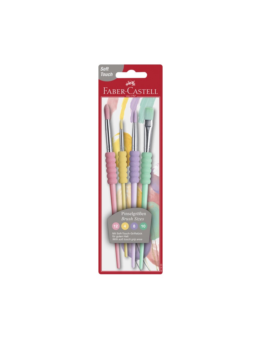 PINCEL FABER CASTELL PASTEL (4-8-10-12) BLISTER 4