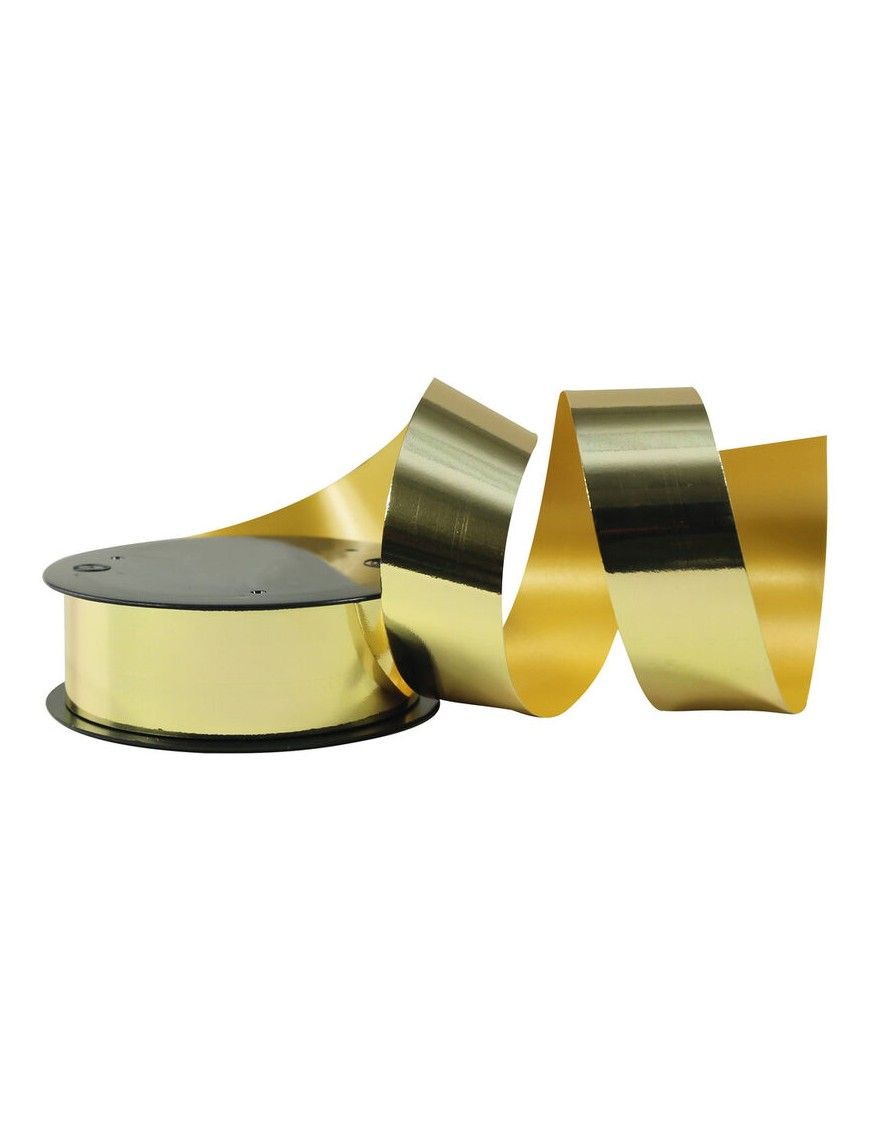 BOBINA LAZO METALIZADA 2.5X10M ORO