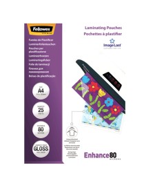 FELLOWES PACK 25 FUNDAS PLASTIFICAR 80 MIC A4