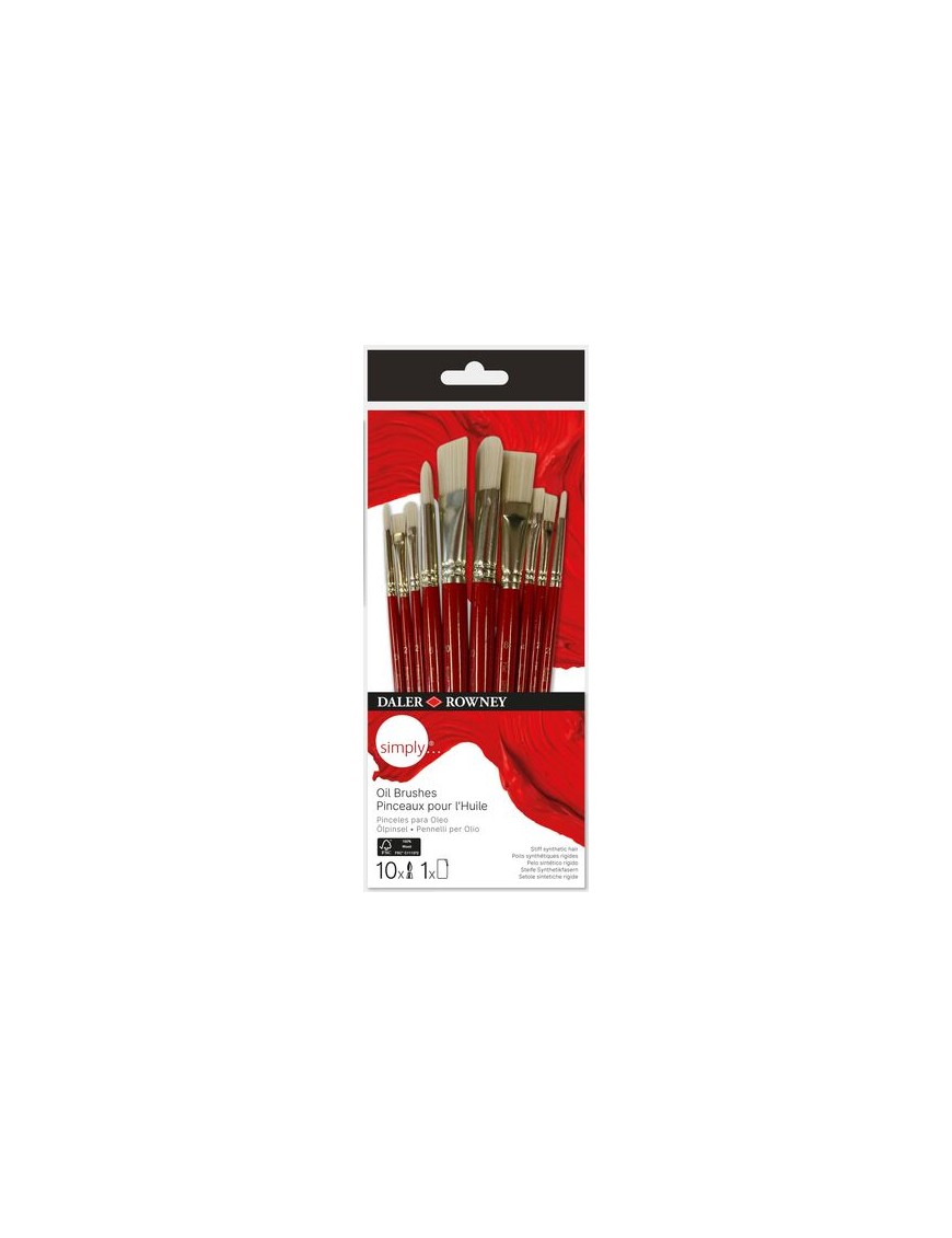 ESTUCHE 10 PINCEL ROWNEY ACUARELA CORTO