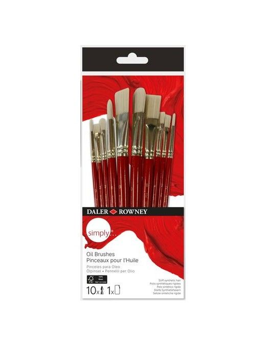 ESTUCHE 10 PINCEL ROWNEY ACUARELA CORTO