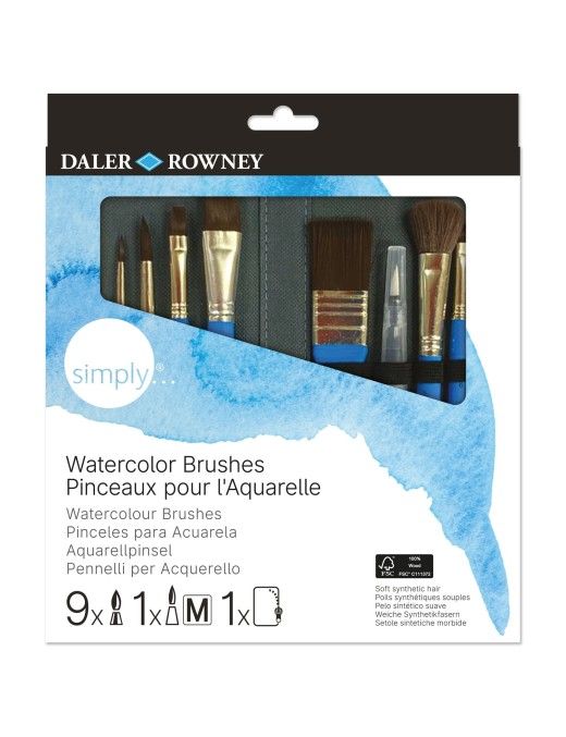 ESTUCHE 10 PINCELES DALER ROWNEY ACUARELA