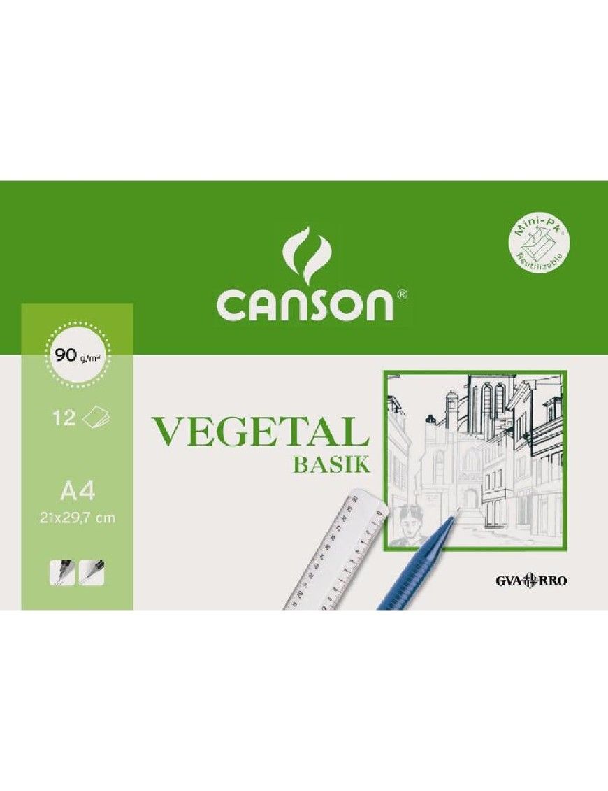 MINIPACK 12 H VEGETAL A4 95GR CANSON