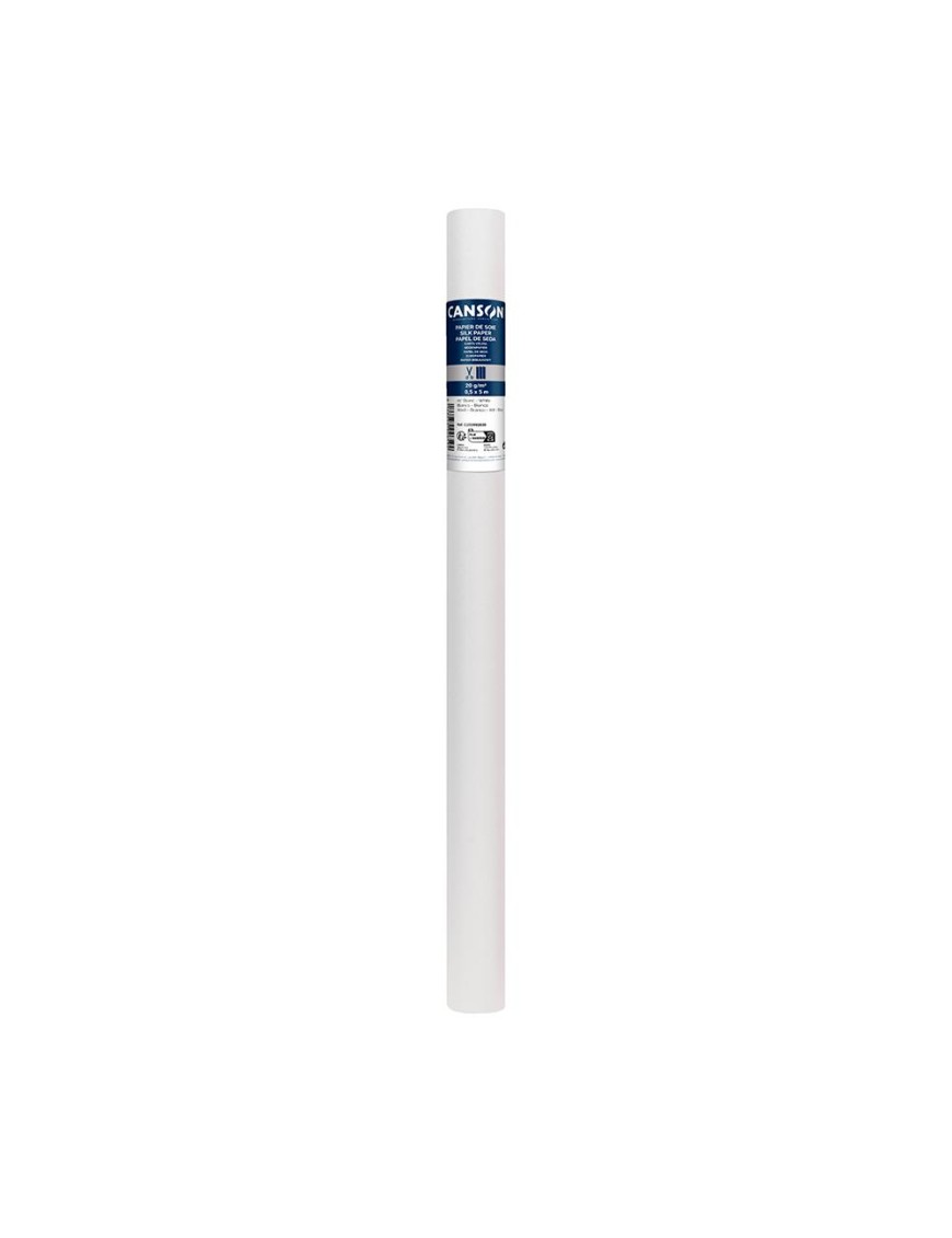 PAPEL SEDA ROLLO BLANCO 0.50X5 MTS CANSON
