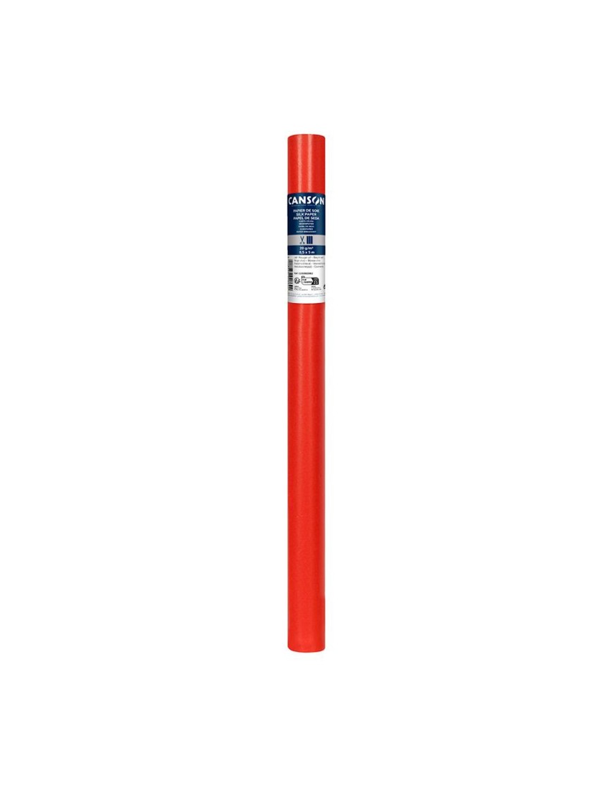 PAPEL SEDA ROLLO ROJO 0.50 X 5 METROS CANSON