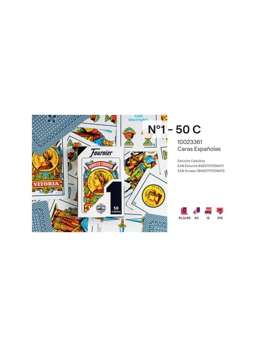 BARAJA 50 CARTAS FOURNIER Nº 1