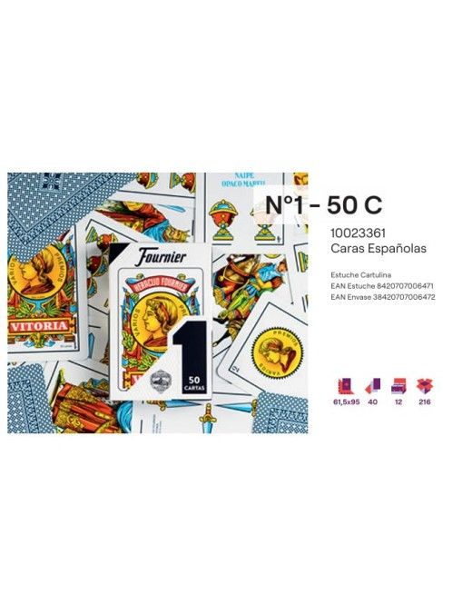 BARAJA 50 CARTAS FOURNIER Nº 1