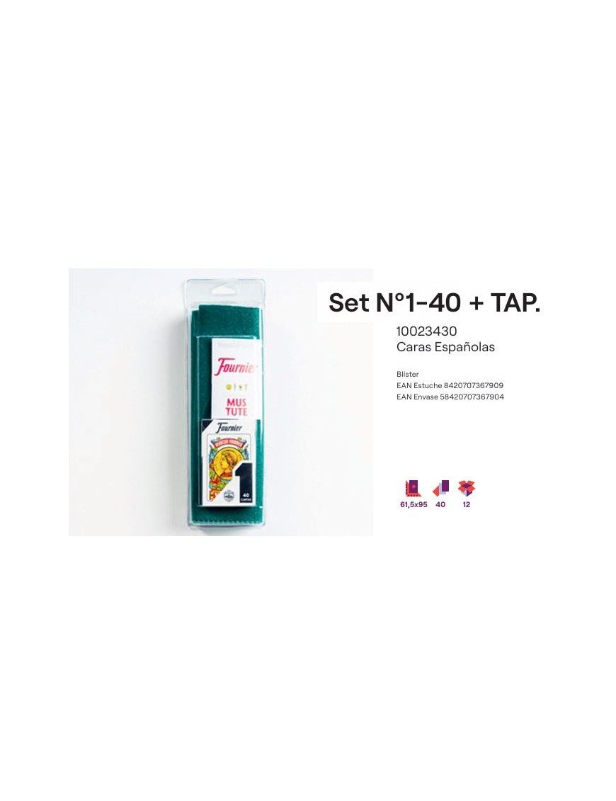 BLISTER BARAJA E40+ TAPETE