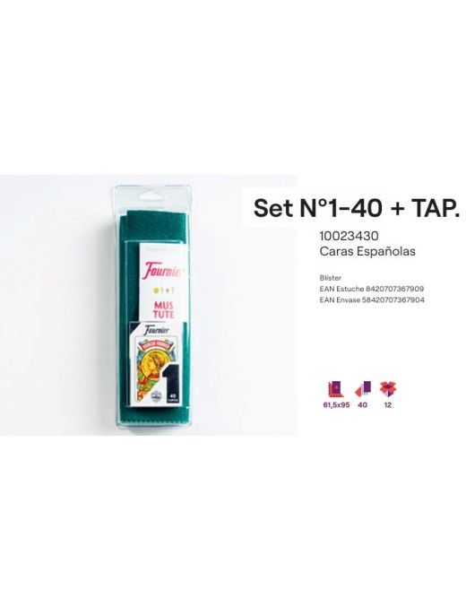 BLISTER BARAJA E40+ TAPETE