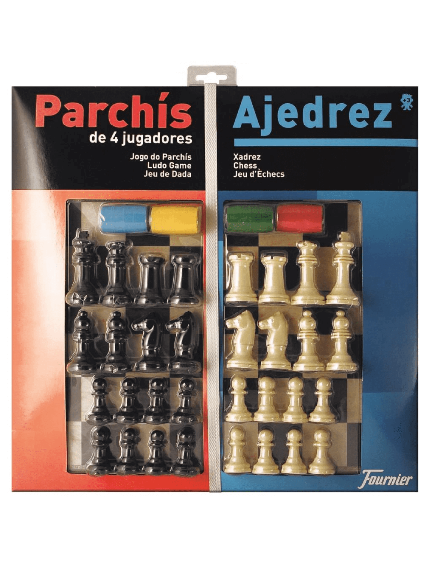 TABLERO GRA. PARCHIS 4/AJEDREZ+ACCES.FOURNIER