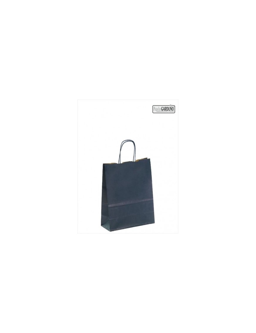 BOLSA PAPEL AZUL KRAF 18X8X24