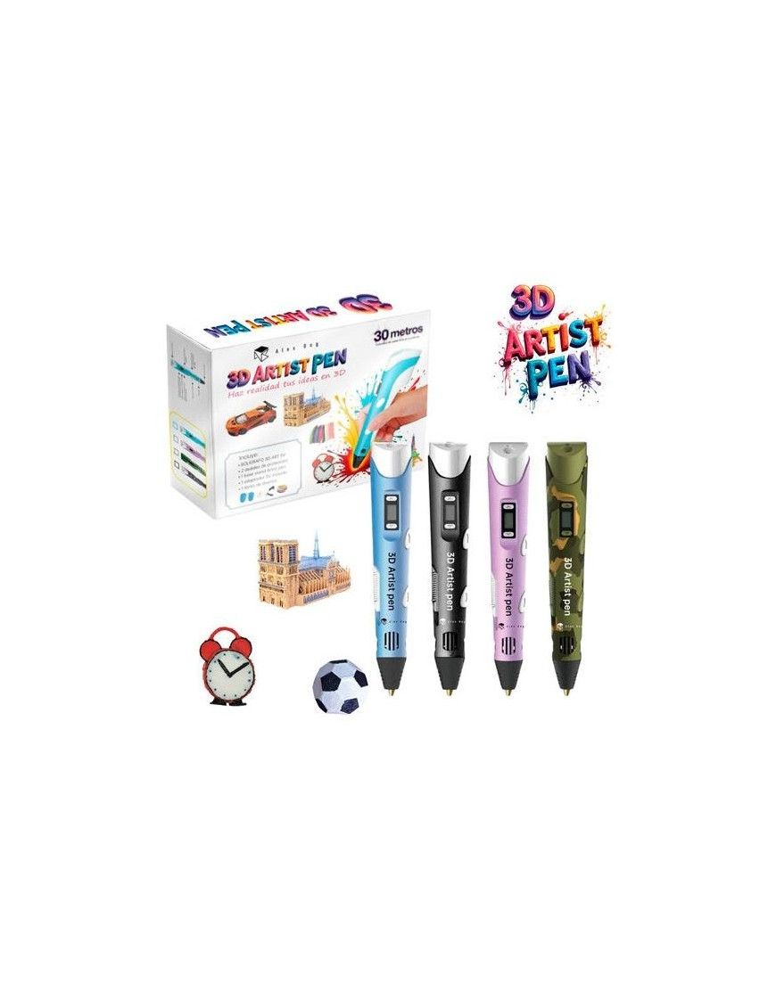 3D ARTIST PEN C/ 6 COLORES DE RECAMBIOS ,4 COLORES