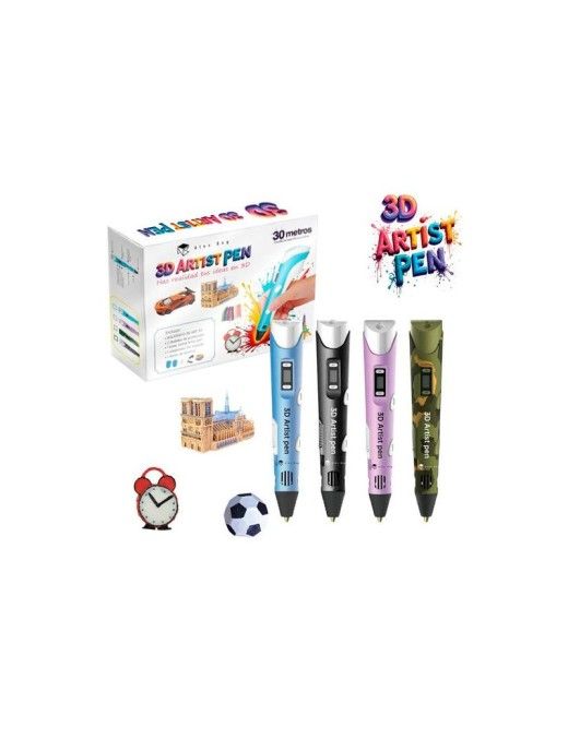 3D ARTIST PEN C/ 6 COLORES DE RECAMBIOS ,4 COLORES