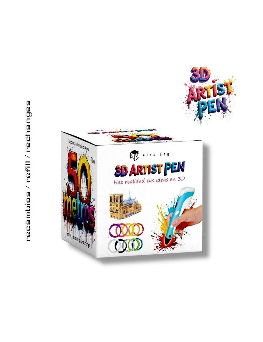 RECAMBIOS BOLI 3D 50 MTS,10 COLORES