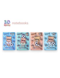 LIBRETAS 3D FUTBOL AND BEAR,4 DISEÑOS