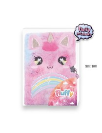 LIBRETAS FLUFFY C/ CANDADO 80 GRS.SURTIDOS