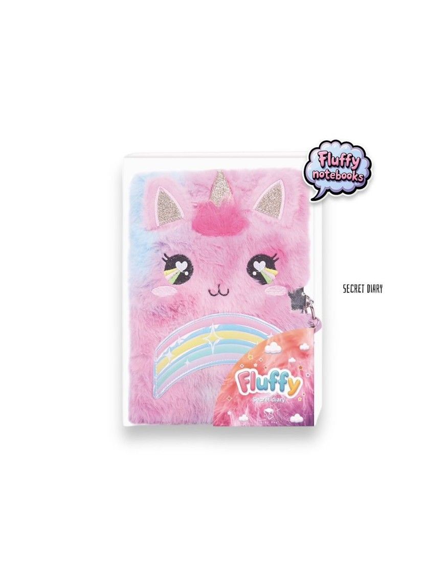 LIBRETAS FLUFFY C/ CANDADO 80 GRS.SURTIDOS
