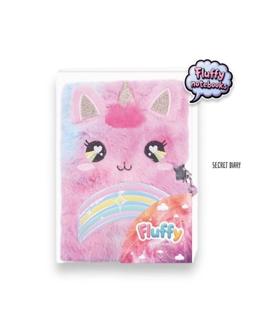LIBRETAS FLUFFY C/ CANDADO 80 GRS.SURTIDOS