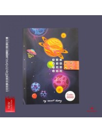 DIARIO CON CLAVE SPACE SKY