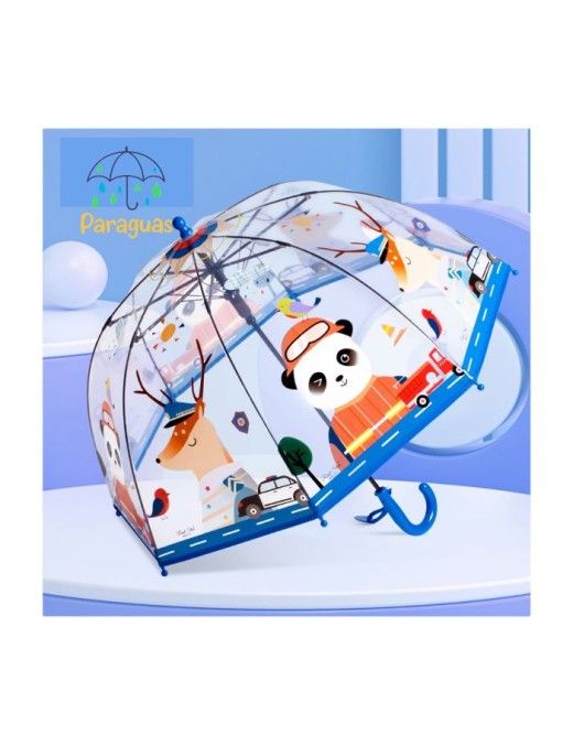 PARAGUAS INFANTIL AUTOMATICO TRANSP.,4 DISEÑOS