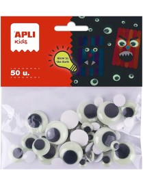 B.OJOS MOVILES GLOW IN THE DARK 50U