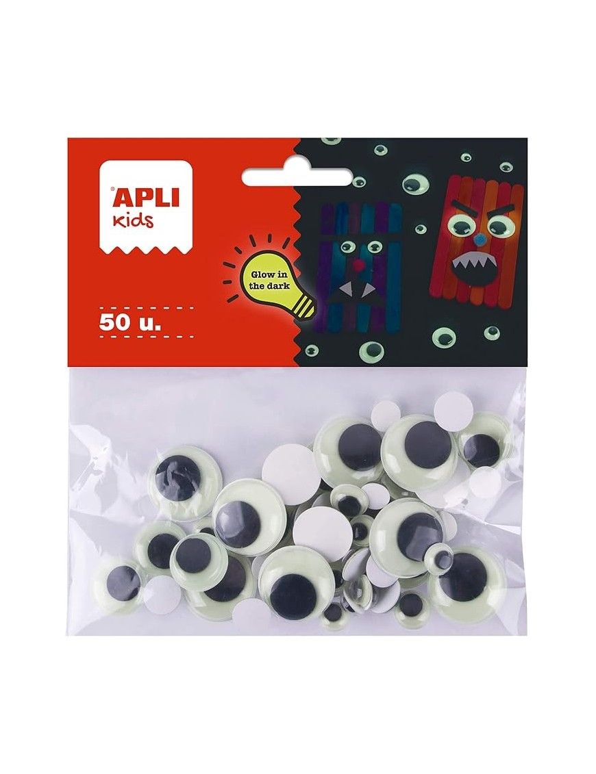 B.OJOS MOVILES GLOW IN THE DARK 50U