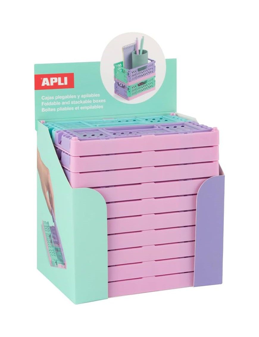 CAJAS PLEGABLES Y APILABLES TRICOLOR