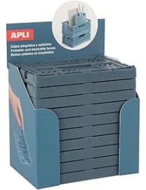 CAJAS PLEGABLES Y APILABLES AZULES