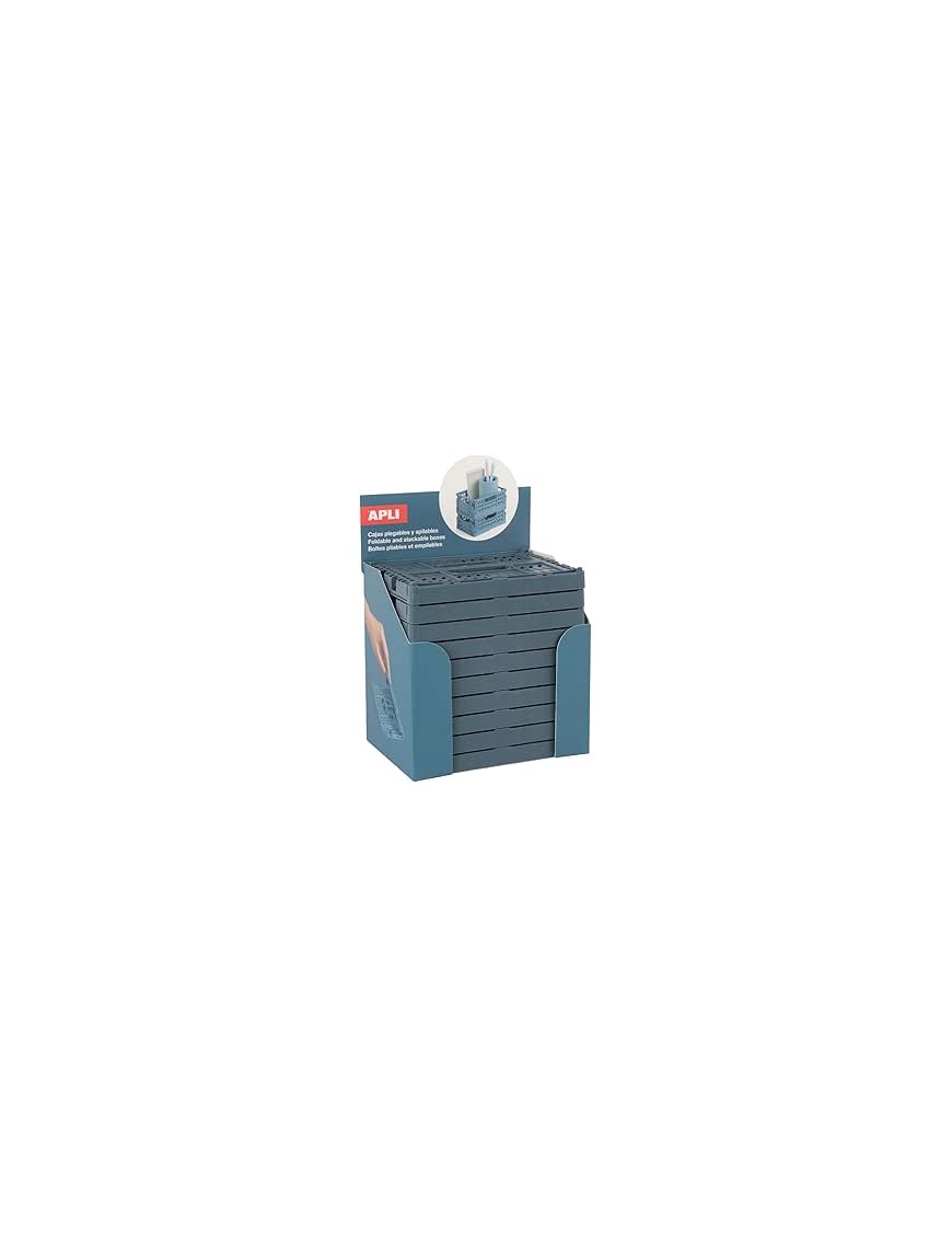 CAJAS PLEGABLES Y APILABLES AZULES