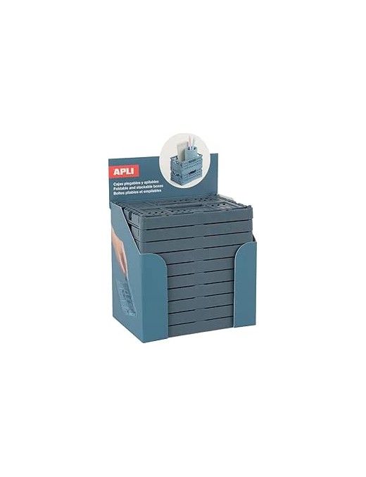 CAJAS PLEGABLES Y APILABLES AZULES